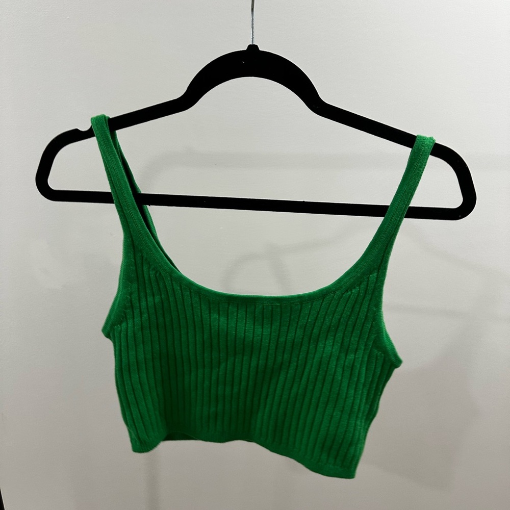 Wilfred Manila Green Ribbed Women's Top